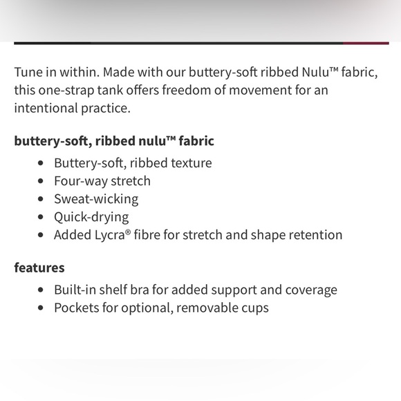 🆕 Lululemon Ribbed Nulu Asymmetrical Yoga Tank - Picture 13 of 13